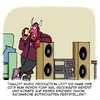 Cartoon: TEUFELSWERK!!! (small) by Karsten Schley tagged musik,entertainment,teufel,hölle,religion,satan,christentum,unterhaltung,medien,unterhaltungsindustrie,kultur