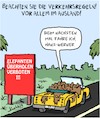 Cartoon: Verkehrsregeln (small) by Karsten Schley tagged urlaub,tourismus,autofahrer,ausland,verkehr,verkehrsregeln,tiere,elefanten