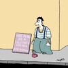 Cartoon: Verloren (small) by Karsten Schley tagged jobs,pantomimen,arbeitslosigkeit,arbeitgeber,arbeitnehmer,callcenter,soziales,geld,wirtschaft,business,künstler,gesellschaft