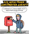 Cartoon: Zerstörer der Zukunft? (small) by Karsten Schley tagged alter,jugend,zukunft,bildung,einkommen,feindbilder,armut,politik,gesellschaft