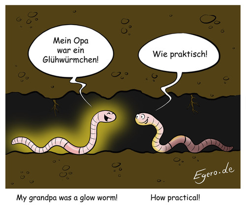 Cartoon: Glühwürmchen (medium) by Egero tagged glühwürmchen,glow,worm