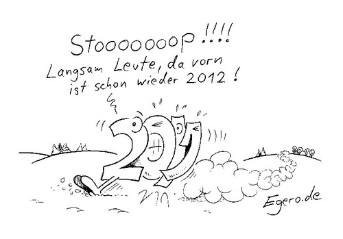 Cartoon: time is fleeting (medium) by Egero tagged 2011,silvester,egero,oliver,eger
