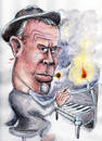 Cartoon: Tom Waites (small) by urbanmonk tagged tom,waites,music,musicians,artists