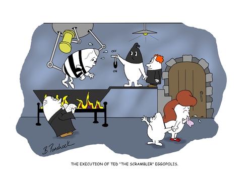 Cartoon: Eggsecution (medium) by Brian Ponshock tagged egg,crime,punishment