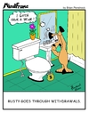 Cartoon: MINDFRAME (small) by Brian Ponshock tagged dog,toilet,addiction