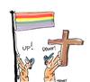 Cartoon: Progress (small) by John Meaney tagged cross,pride