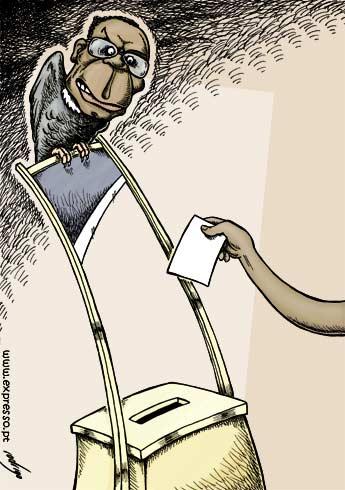 Cartoon: Elections in Zimbabwe (medium) by rodrigo tagged zimbabwe,politics,robert,mugabe,elections,president