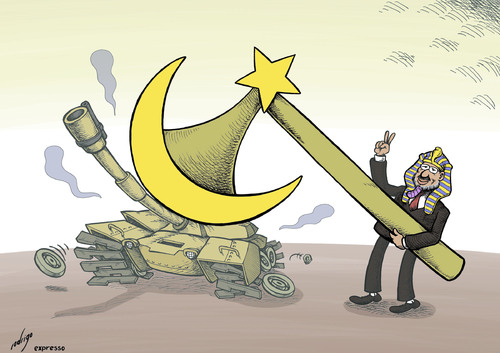 Cartoon: Morsi code (medium) by rodrigo tagged brotherhood,muslim,military,president,elections,egypt,morsi,muhammad