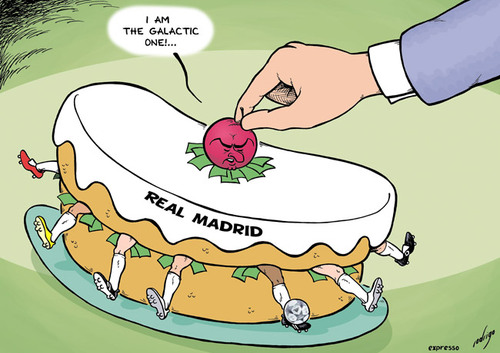 Cartoon: Mourinho to sign for Real Madrid (medium) by rodrigo tagged jose,mourinho,coach,european,champions,league,inter,milan,italy,real,madrid,spain,football,soccer