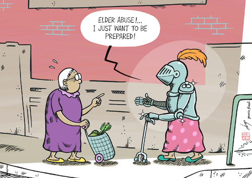 Cartoon: Oldbuse (medium) by rodrigo tagged elderly,age,ageing,society,abuse,neglect,world,care,respect,aging,population,bullying,old,people,education,family,youth,elder,elderly,age,ageing,society,abuse,neglect,world,care,respect,aging,population,bullying,old,people,education,family,youth,elder