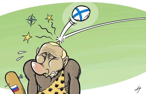 Cartoon: The call of NATOre (medium) by rodrigo tagged finland,nato,security,alliance,border,states,russia,moscow,helsinki,defense,military,politics,international,ukraine,war,putin