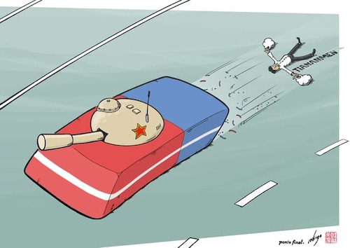 Cartoon: Tianamnesia (medium) by rodrigo tagged tiananmen,square,china,protest,massacre,politics,communism,democracy,students