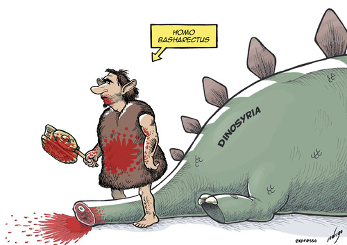 Cartoon: Troglodyctatorship (medium) by rodrigo tagged syria,president,bashar,al,assad,bloodshed,killing,people,freedom,massacre