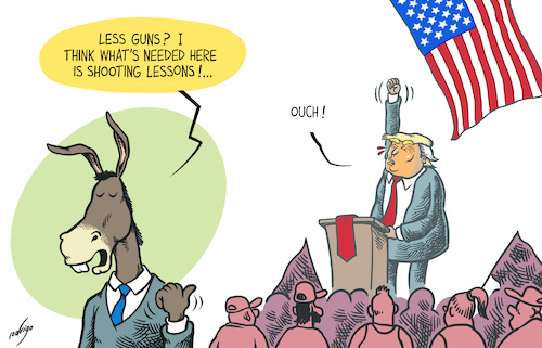 Cartoon: Trump has a shot at winning (medium) by rodrigo tagged usa,america,donaldtrump,attempt,assassination,shot,president,political,politics,elections,campaign,world,trump,terror,international,biden,democrats,republicans,voters,polls,guns,nra,usa,america,donaldtrump,attempt,assassination,shot,president,political,politics,elections,campaign,world,trump,terror,international,biden,democrats,republicans,voters,polls,guns,nra