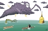 Cartoon: Climataclysm (small) by rodrigo tagged asia,floods,cyclone,typhoon,indonesia,thailand,srilanka,southasia,southeastasia,climatechange,climate,storms,destruction,deathtoll,international,society,calamity,cataclysm
