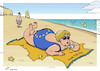 Cartoon: Eurobeach (small) by rodrigo tagged portugal,tourism,angela,merkel,europe,european,union,united,kingdom,uk,beach,summer,vacation