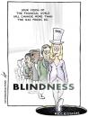 Cartoon: Financial Blindness (small) by rodrigo tagged crisis economy financial wall street nasdaq dow jones blindness movie saramago