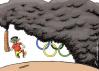 Cartoon: Olympic smoke (small) by rodrigo tagged olympic,games,beijing,2008,sport,society,polution