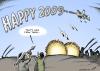 Cartoon: Real fireworks in Gaza (small) by rodrigo tagged new,year,2009,gaza,strip,palestinian,israel,hamas,hezbollah,lebanon