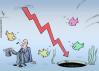 Cartoon: Sinking economy (small) by rodrigo tagged crisis economy financial wall street nasdaq dow jones