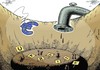 Cartoon: Ukraine sinking (small) by rodrigo tagged ukraine russia european union europe eu economy euro oil gas protests
