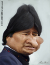 Cartoon: Evo Morales (small) by alvarocabral tagged caricature