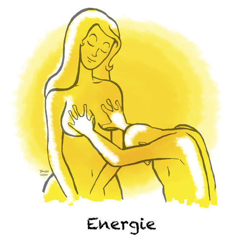 Cartoon: Energie (medium) by Yavou tagged liebe,sex,beziehung,nackt,energie