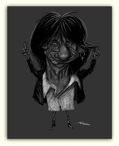 Cartoon: Ronnie Wood (medium) by sinisap tagged caricature