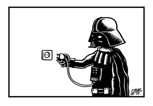 Cartoon: Vader Privat 2 (medium) by embe tagged darth,vader,privat,embe