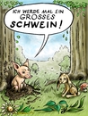 Cartoon: Ein kleines Ferkel (small) by KritzelJo tagged ferkel,kaninchen,hase,großes,schwein,aufwachsen,erziehung