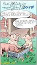 Cartoon: Neujahrsglückwunsch (small) by KritzelJo tagged neuhjahrsgruß,glückwunsch,schweine,fliegenpilz,glücksklee,marienkäfer,hufeisen