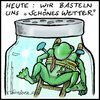 Cartoon: Wetterfrosch (small) by KritzelJo tagged wetter,frosch