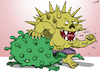 Cartoon: Deadly Mutation (small) by cartoonistzach tagged covid19,coronavirus,mutation,health