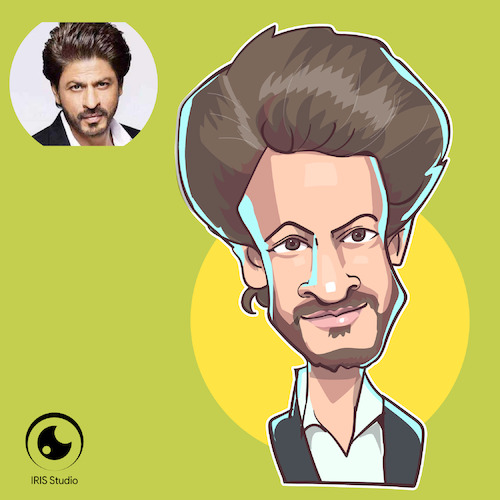 Cartoon: Caricature of Shah Rukh Khan (medium) by Gamika tagged caricature,of,shah,rukh,khan