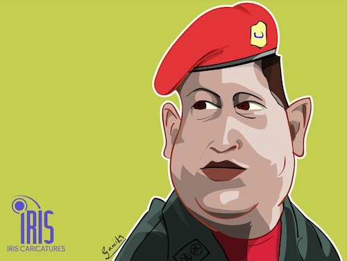 Cartoon: hugo chavez caricature (medium) by Gamika tagged caricature,cartoon,comic