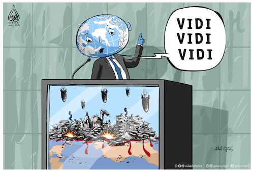 Cartoon: UN What does it do ? (medium) by Mikail Ciftci tagged un,world,war,tear,mikailciftci