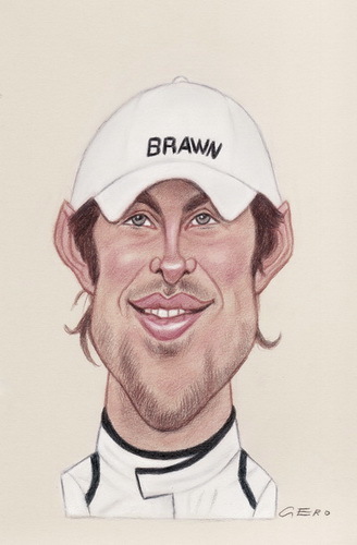 Cartoon: Jenson Button (medium) by Gero tagged caricature