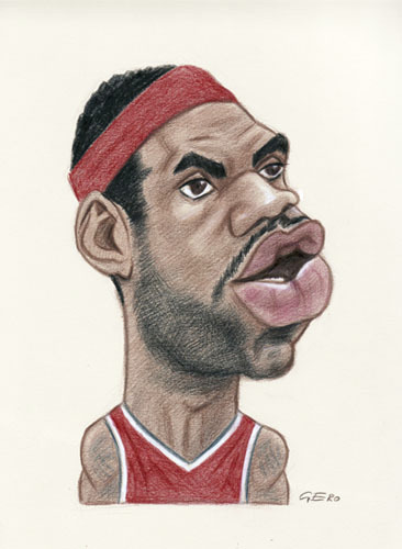 Cartoon: LeBron James (medium) by Gero tagged caricature