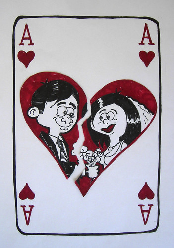 Cartoon: Gambling (medium) by tanerbey tagged gamblern,gambling,marriage,love,divorce