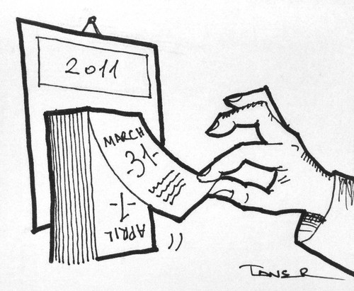 Cartoon: Happy April Fools Day (medium) by tanerbey tagged april,fools,day