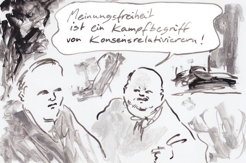 Cartoon: Hetzwort (medium) by Bernd Zeller tagged twitter
