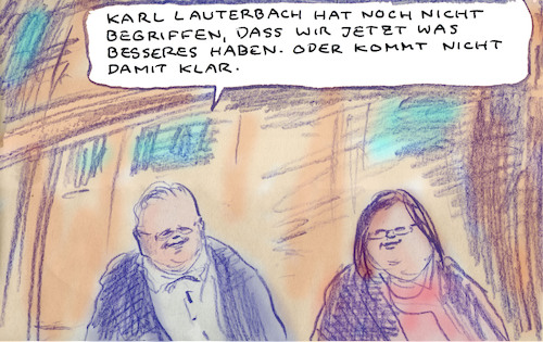 Cartoon: Postcoronakrise (medium) by Bernd Zeller tagged regierung