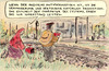 Cartoon: Anschläge auf Bahn (small) by Bernd Zeller tagged bahnanschläge,antifaschistisch