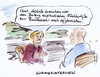 Cartoon: Sommerinterview (small) by Bernd Zeller tagged demographie,merkel,zuwanderung,afghanistan,bundeswehr