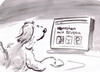 Cartoon: Suche (small) by Bernd Zeller tagged suche,herrchen,haustiere,internet,web,tiere