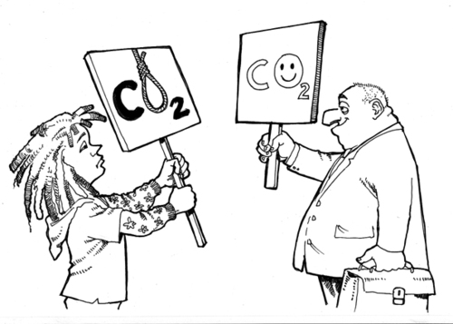 Cartoon: CO2 warming (medium) by Nenad Vitas tagged co2,warming