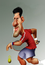 Cartoon: Novak Djokovic (small) by Nenad Vitas tagged novak djokovic serbia tenis wimbledon champion
