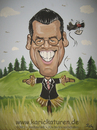 Cartoon: Karl Theodor zu Guttenberg (small) by Portraits-Karikaturen tagged karl theodor zu guttenberg dr googleberg vogelscheuche vogel doktortitel doktor verteidigungsminister