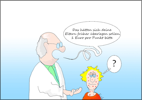 Cartoon: Impfpflicht für Masern (medium) by Fish tagged masern,impfen,gesundheit,arzt,kinderkrankheiten,spahn