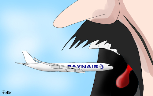 Cartoon: Lukaschenko Ryanair zur Landung (medium) by Fish tagged lukaschenko,ryanair,minsk,flugzeug,abfangen,opposition,staatsterror,belarus,protassewitsch,putin